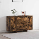 Sideboard med skuffe Røget eg 120 x 41 x 75 cm Konstrueret træ