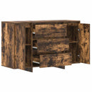 Sideboard med skuffe Røget eg 120 x 41 x 75 cm Konstrueret træ