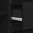 Sideboard med skuffe Sort eg 120 x 41 x 75 cm Konstrueret træ