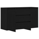 Sideboard med skuffe Sort eg 120 x 41 x 75 cm Konstrueret træ