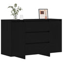 Sideboard med skuffe Sort eg 120 x 41 x 75 cm Konstrueret træ
