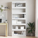 Bogskab med hylde Hvid 80 x 30 x 198 cm Konstrueret træ