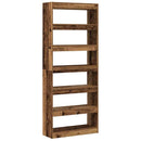 Bogskab med hylde Gammelt træ 80 x 30 x 198 cm Konstrueret træ