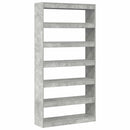 Bogskab Beton Grå 100 x 30 x 198 cm Konstrueret træ