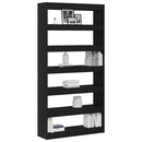 Bogskab Sort Eg 100 x 30 x 198 cm Konstrueret træ