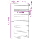 Bogskab Sort Eg 100 x 30 x 198 cm Konstrueret træ