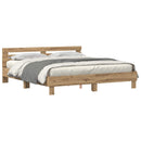 Sengestel Artisan Egetræ 200 x 200 cm Konstrueret træ