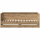 Daybed med skuffe Artisan Egetræ 100 x 200 cm Konstrueret træ