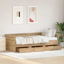 Daybed med skuffe Artisan Egetræ 90 x 200 cm Konstrueret træ