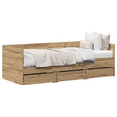 Daybed med skuffe Artisan Egetræ 90 x 200 cm Konstrueret træ