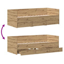 Daybed med skuffe Artisan Egetræ 90 x 200 cm Konstrueret træ