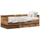 Daybed med hovedgærde Gammelt træ 90 x 190 cm Konstrueret træ