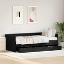 Daybed med hovedgærde Sort eg 90 x 190 cm Konstrueret træ