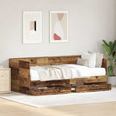Daybed med hovedgærde Gammelt træ 90 x 200 cm Konstrueret træ