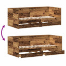 Daybed med hovedgærde Gammelt træ 90 x 200 cm Konstrueret træ