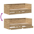 Daybed med skuffe Artisan Egetræ 90 x 200 cm Konstrueret træ