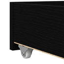Daybed med hovedgærde Sort eg 90 x 200 cm Konstrueret træ