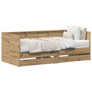 Daybed med skuffe Artisan Egetræ 90 x 190 cm Konstrueret træ
