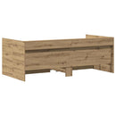 Daybed med skuffe Artisan Egetræ 90 x 190 cm Konstrueret træ