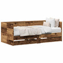 Daybed med hovedgærde Gammelt træ 75 x 190 cm Konstrueret træ
