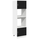 Hængeskab med hylde Sort eg 60 x 57 x 207 cm Konstrueret træ