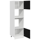 Hængeskab med hylde Sort eg 60 x 57 x 207 cm Konstrueret træ