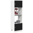 Hængeskab med hylde Sort eg 60 x 57 x 207 cm Konstrueret træ