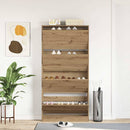 Sko skab Artisan Egetræ 80 x 21 x 163,5 cm Konstrueret træ