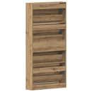 Sko skab Artisan Egetræ 80 x 21 x 163,5 cm Konstrueret træ