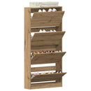 Sko skab Artisan Egetræ 80 x 21 x 163,5 cm Konstrueret træ