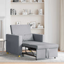 Utrækkelig sovesofa enkelt Lysegrå 90 x 165 x 87 cm Stof