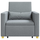 Utrækkelig sovesofa enkelt Lysegrå 90 x 165 x 87 cm Stof