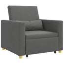 Utrækkelig sovesofa enkelt Mørkegrå 90 x 165 x 87 cm Stof