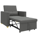 Utrækkelig sovesofa enkelt Mørkegrå 90 x 165 x 87 cm Stof