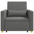 Utrækkelig sovesofa enkelt Mørkegrå 90 x 165 x 87 cm Stof