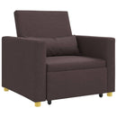 Utrækkelig sovesofa enkelt Mørkebrun 90 x 165 x 87 cm Stof