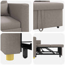 Utrækkelig sovesofa enkelt Gråbrun 90 x 165 x 87 cm Stof