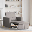 Utrækkelig sovesofa enkelt Gråbrun 90 x 165 x 87 cm Stof