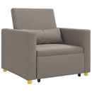 Utrækkelig sovesofa enkelt Gråbrun 90 x 165 x 87 cm Stof