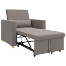 Utrækkelig sovesofa enkelt Gråbrun 90 x 165 x 87 cm Stof