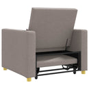 Utrækkelig sovesofa enkelt Gråbrun 90 x 165 x 87 cm Stof