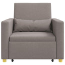 Utrækkelig sovesofa enkelt Gråbrun 90 x 165 x 87 cm Stof