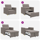 Utrækkelig sovesofa enkelt Gråbrun 90 x 165 x 87 cm Stof
