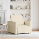 Utrækkelig sovesofa enkelt med hjul Creme 90 x 165 x 87 cm Stof