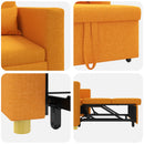 Utrækkelig sovesofa enkelt Mørkegul 90 x 165 x 87 cm Stof