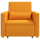 Utrækkelig sovesofa enkelt Mørkegul 90 x 165 x 87 cm Stof