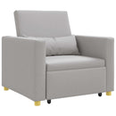 Utrækkelig sovesofa enkelt med hjul Sky grey Stof