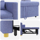 Utrækkelig sovesofa enkelt Jeans Blå 90 x 165 x 87 cm Stof