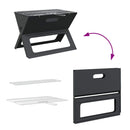Udendørs grill Sort 46 x 31 x 31 cm Stål