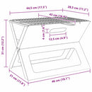 Udendørs grill Sort 46 x 31 x 31 cm Stål